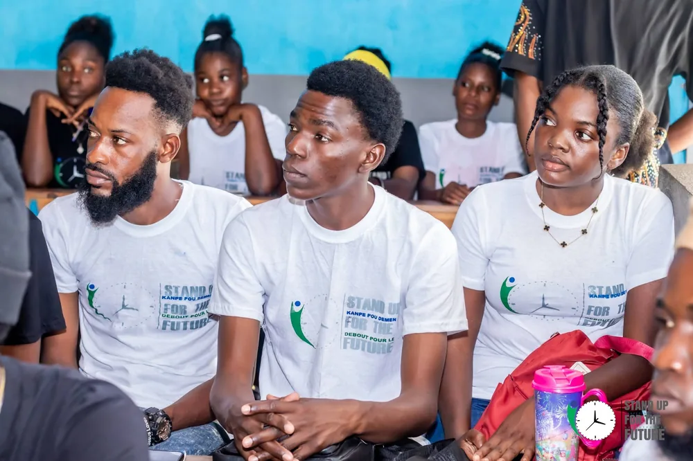 Young members of Stand Up For The Future at a community session