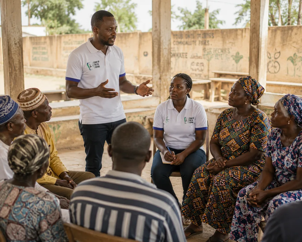 StandUp volunteers facilitating a community leadership dialogue session